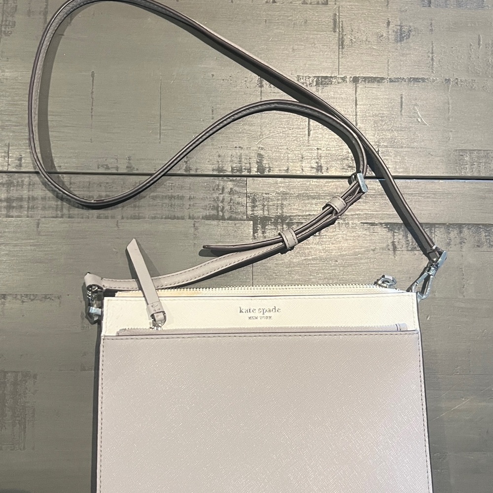 Kate Spade Light Gray Crossbody Bag